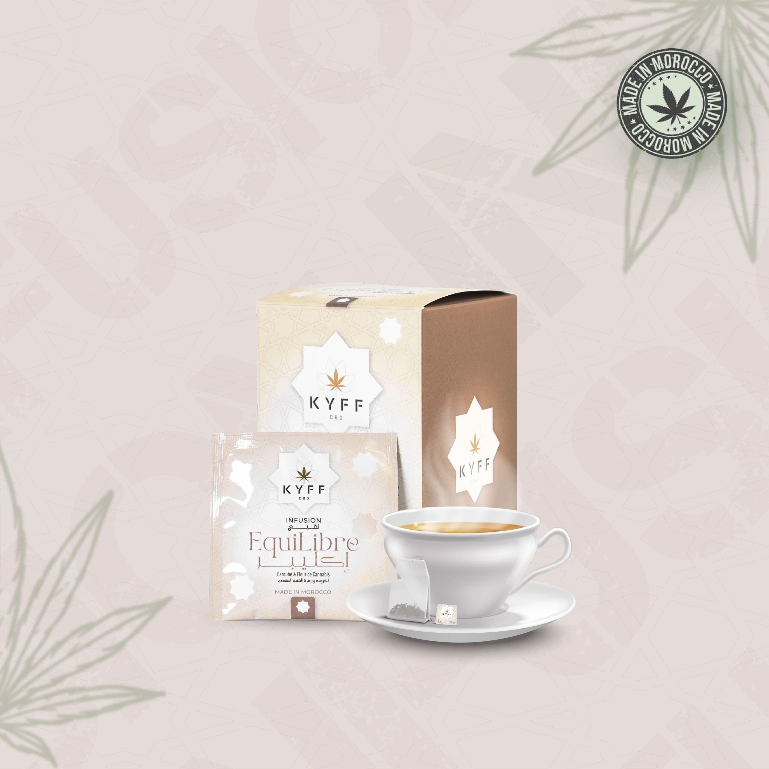 Kyff Tisane Équilibre CBD and carob infusion