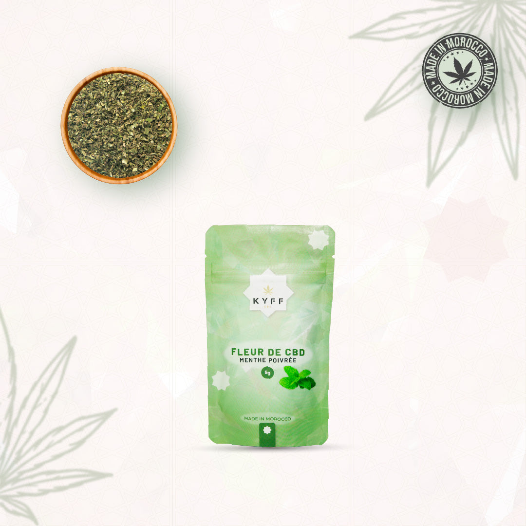 Kyff CBD flower infusion mint pouch