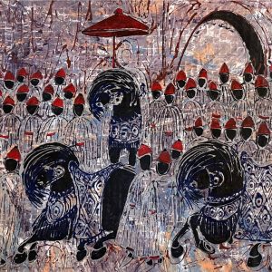 The Hour the Lions Passed by Abdelhamid Kalmoun, full canvas