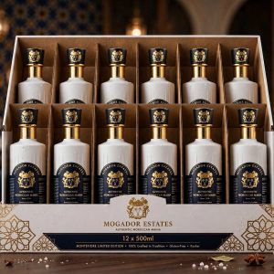 Mogador Estates Authentic Moroccan Mahia — case of 12 × 500ml presentation box